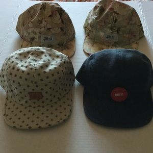 Lot of 4 Obey + Publish Brand hats
